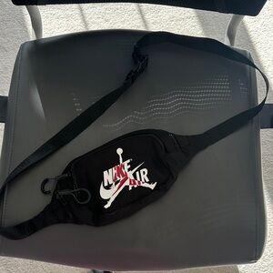 Nike Black Belt Bag with Red Logo